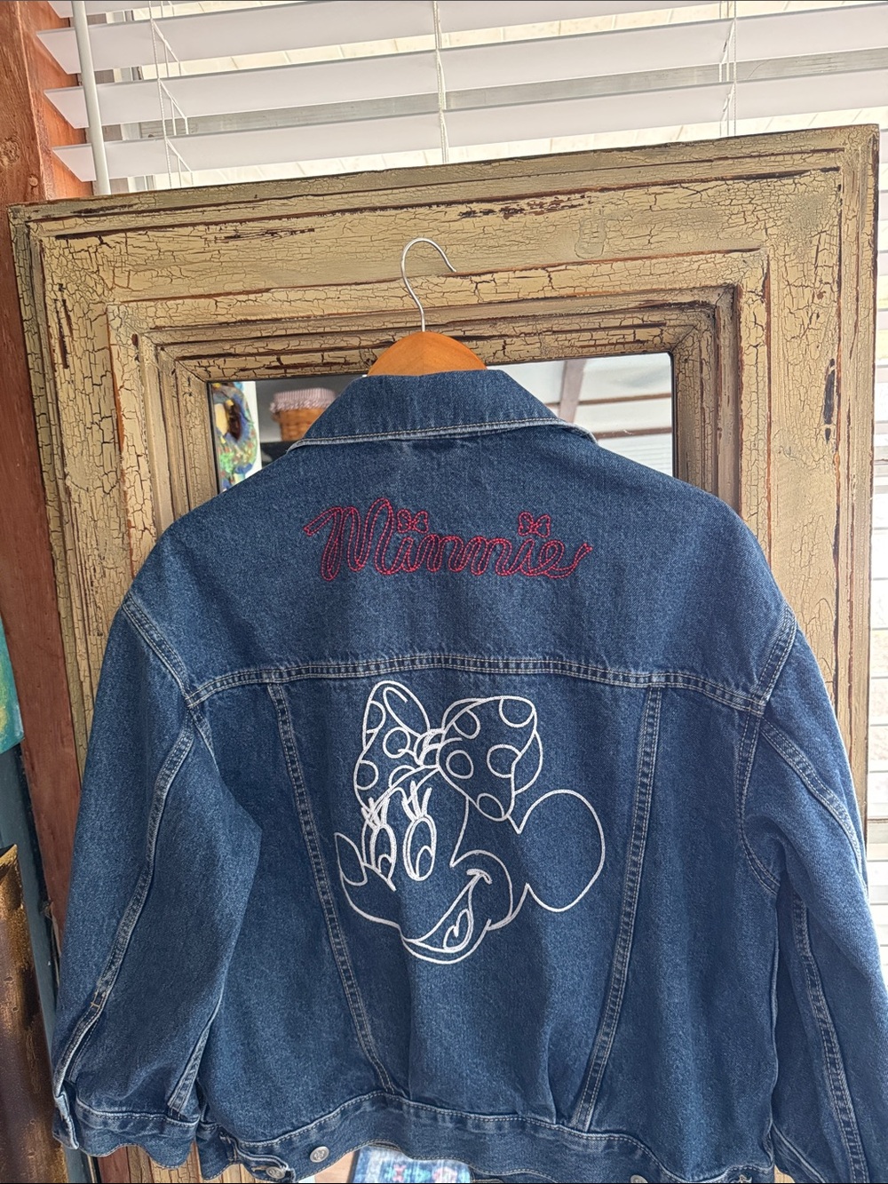 Old Navy Blue Denim Jacket with Mickey Patch